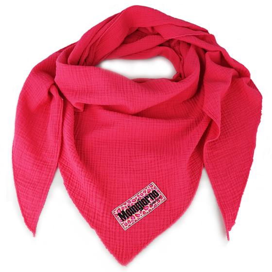 goldmarie Tuch MOINGIORNO - rotes Leo Label - Baumwolle - rotkoralle