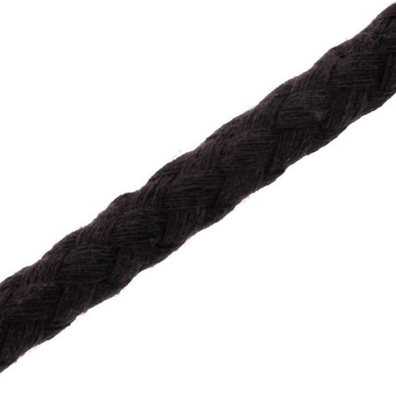 Rundkordel Baumwolle 8mm uni  - schwarz