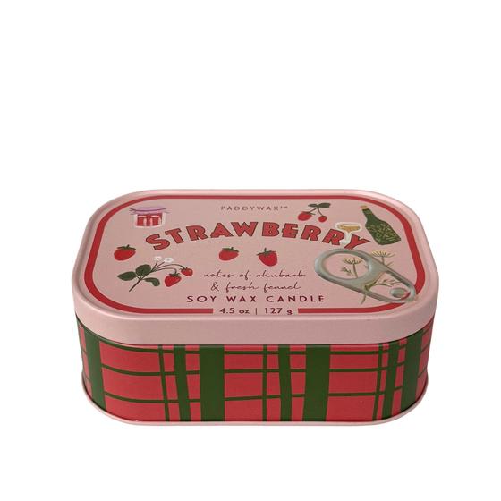 Paddywax Duftkerze Bistro Dose aus Sojawachs Strawberry