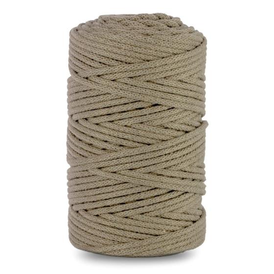 Kordel Baumwolle 5mm uni  - sandbraun graubraun