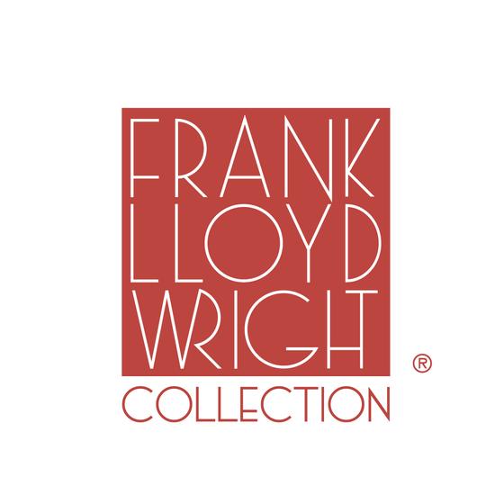 Frank Lloyd Wright Stoff Oak Park 228691 in Rot und Navy mit geometrischem Muster