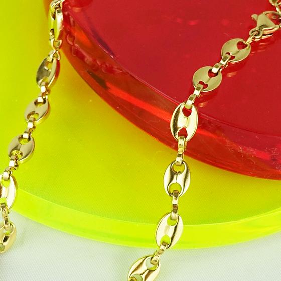 goldmarie Kette PURE CHAIN LENS Stahl vergoldet