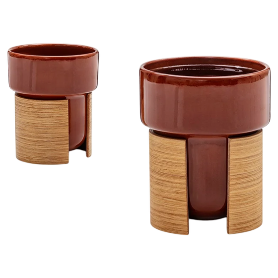 Tonfisk Tee- Kaffeetasse 24cl braun