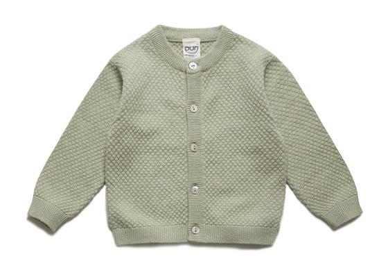 Puri Organic Cardigan Popcorn Pistazie