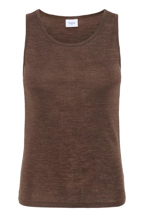 SAINT TROPEZ Tank Top GarimaSZ 30513524 - mokka Melange