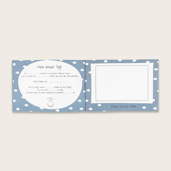 ava&yves Babytagebuch Hallo Wunder Puderblau