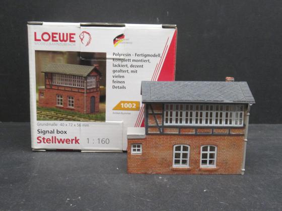 Loewe 1002 Stellwerk Fertigmodell Polyresin Modell gealtert Spur N OVP