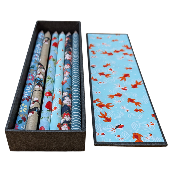 Bleistift Schachtel Fische