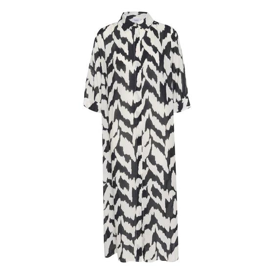 SAINT TROPEZ Blusen Kleid KelsieSZ 30514025 - gemustert - schwarz-weiß