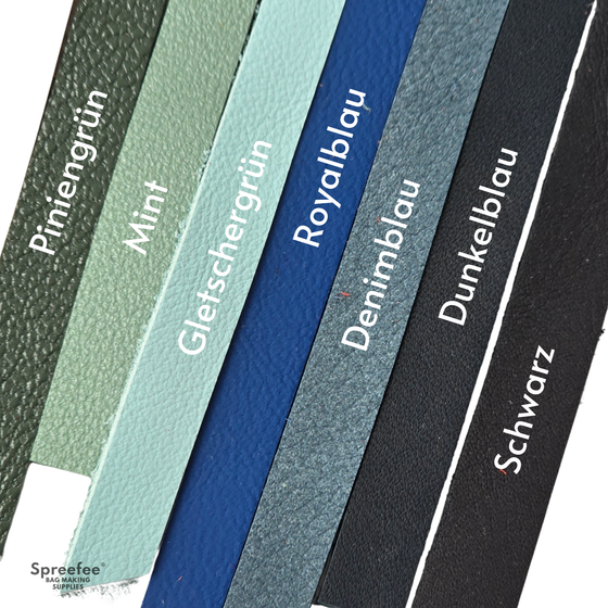 Bunte Lederbändchen am Taschen-Zipper, angenietet oder geknotet – Detail für selbstgenähte Taschen in vielen Farben