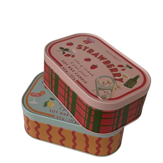 Paddywax Duftkerze Bistro Dose aus Sojawachs Strawberry