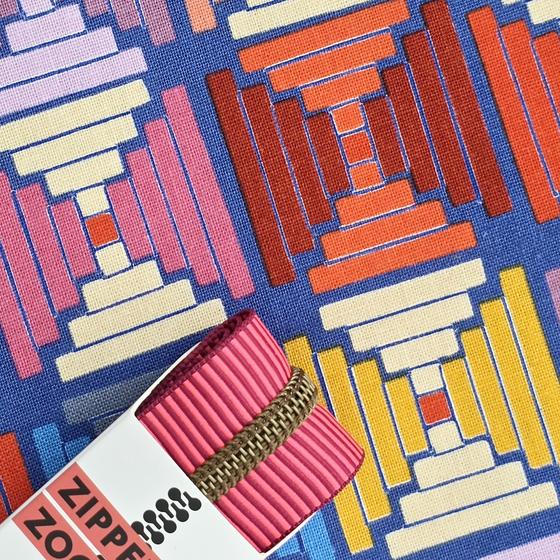 Courthouse Steps Twilight Canvas von Ruby Star Society – grafischer Taschenstoff mit geometrischem Muster