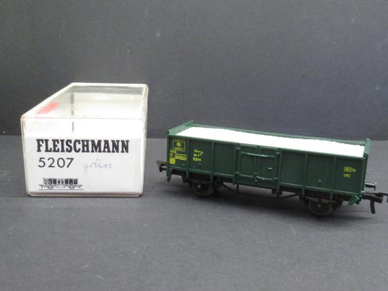Fleischmann 5207 Güterwagen EUROP Hochbordwagen Belgien grüne Farbe Spur H0 OVP
