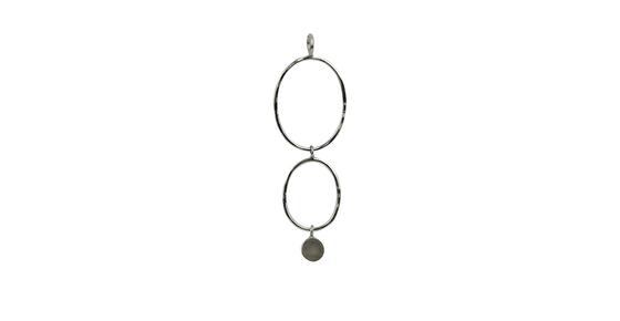 Kette Silber, Oval Stone Rosen Quarts