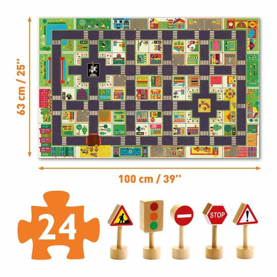 Djeco Pop To Play Puzzle Die Stadt 24 Teile
