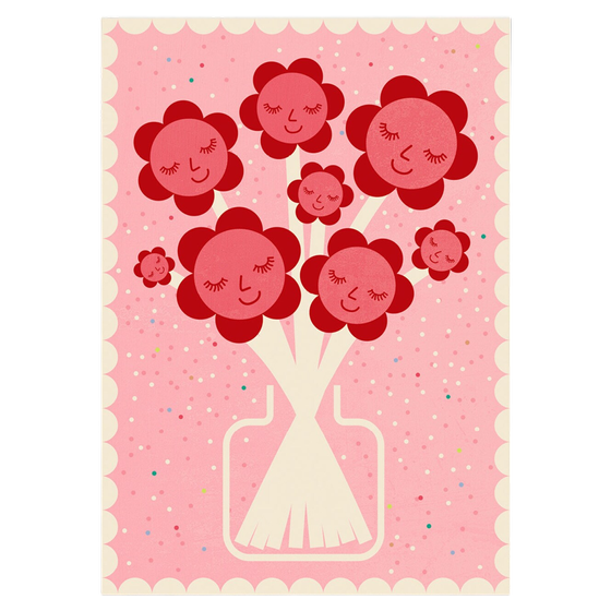 Monimari Postkarte Smiling Flowers
