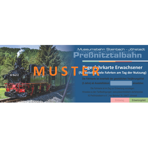 Tageskarte Erwachsener (gültig für beliebig viele Fahrten pro Kalendertag) (Muster, Edition 1)