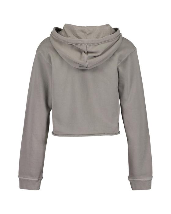Sweatjacke mit Kapuze im Shabby-Style, grau