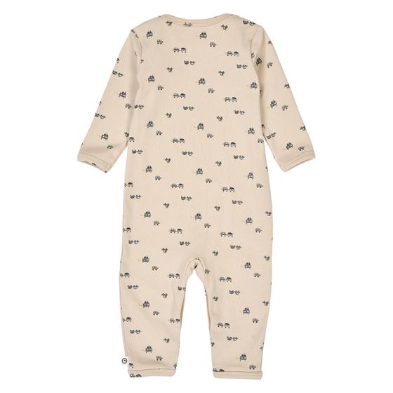 Müsli by Green Cotton Strampler Train Oak Root Deep Green