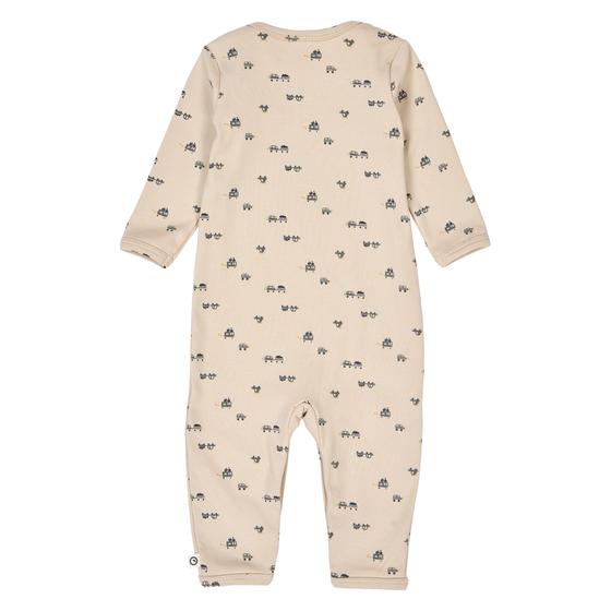 Müsli by Green Cotton Strampler Train Oak Root Deep Green