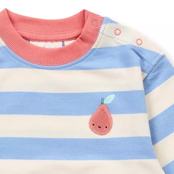 Sense Organics Sweatshirt Siam Hyacinth Stripes