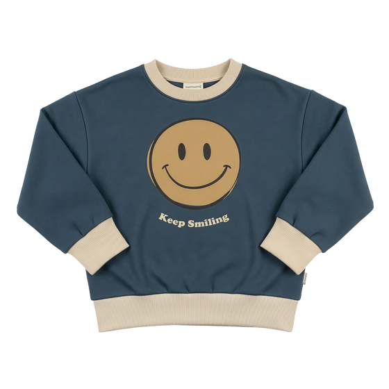 Sweatshirt "Smiley", leicht angeraut, Biobaumwolle, GOTS-zertifiziert