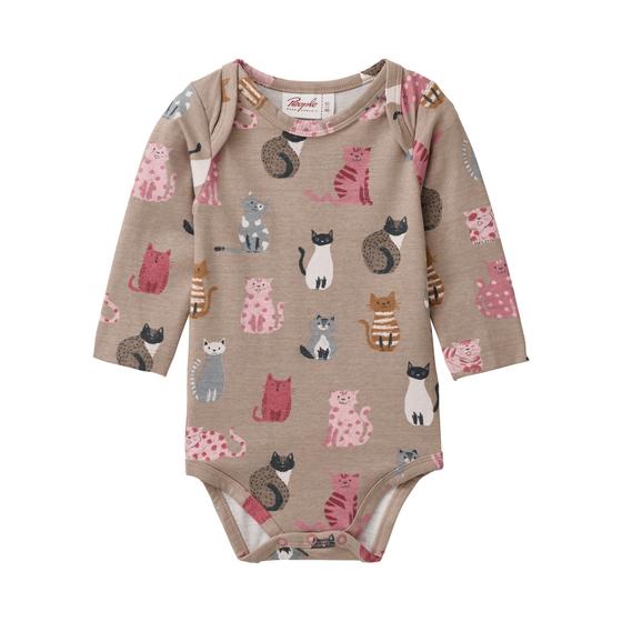 People wear Organic Langarm Body Taupe Katzen