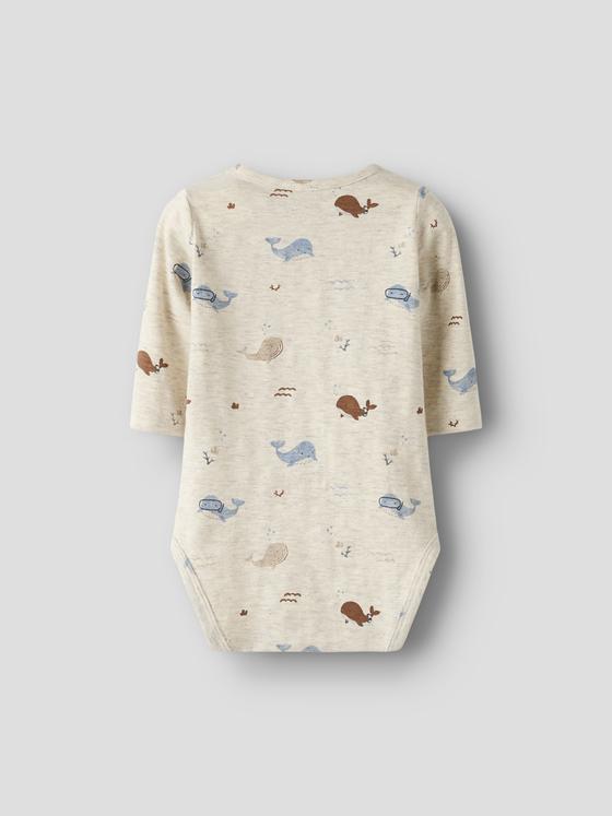 Name It Body Langarm Whale Peyote Melange
