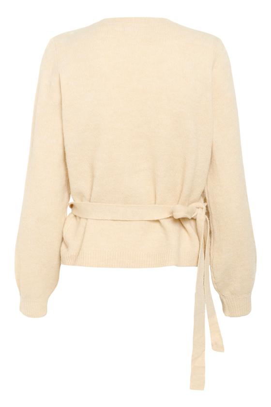 SAINT TROPEZ LarnaSZ Wrap Cardigan 30514147 - creme