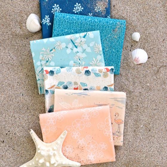 Moderner Taschenstoff Gulf Breeze mit maritimen Mustern und Palmen