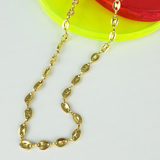 goldmarie Kette PURE CHAIN LENS Stahl vergoldet