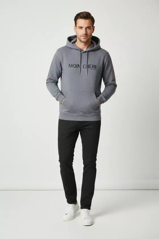 goldmarie Hoodie MOIN CHÉRI - graublau meliert schwarz - Unisex 
