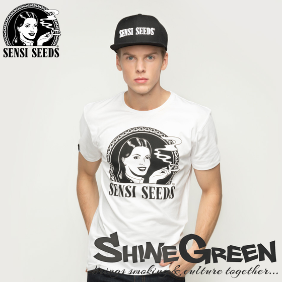 T-Shirt, Sensi Seeds® ,Original Logo, Weiß, Promo 1