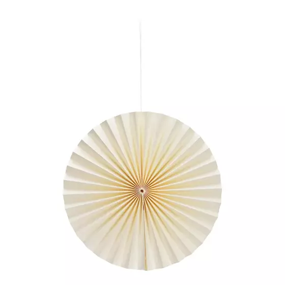 Fächer Weiss aus Papier 29cm