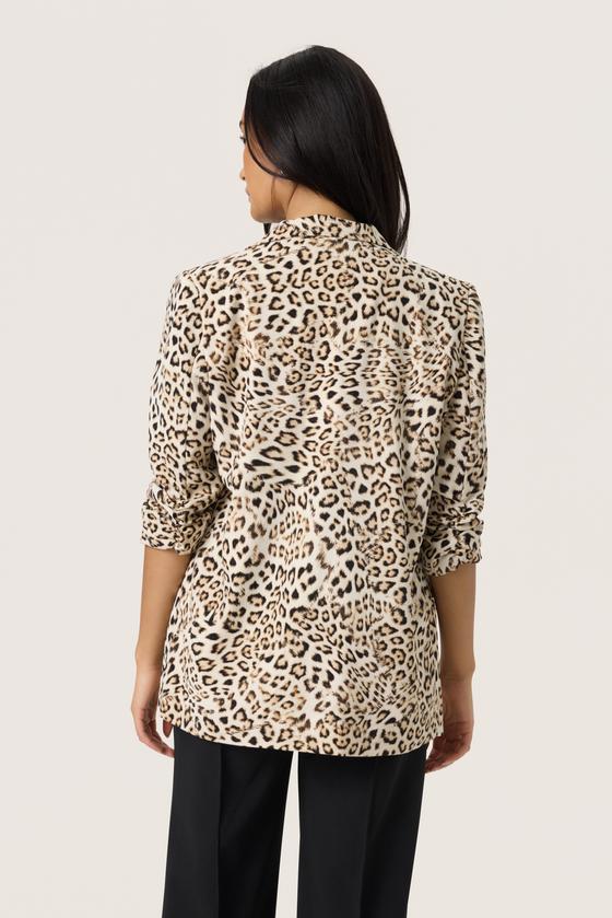 SOAKED Blazer SLShirley Leo-Muster 30405041 - creme-camel