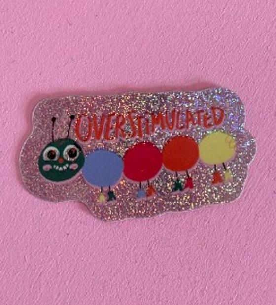 Sticker overstimulated von Slinga Illustration