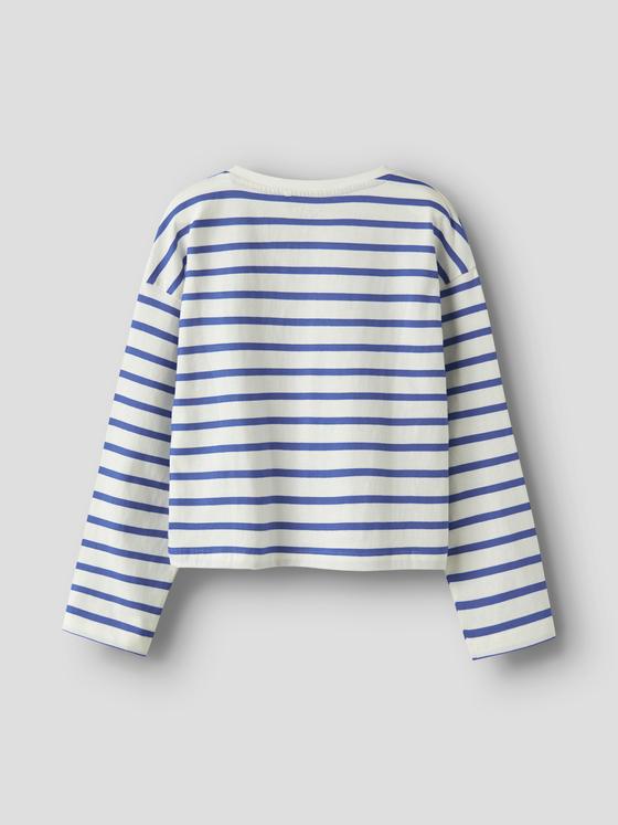 Name It Langarmshirt Streifen Cloud Dancer Amparo Blue