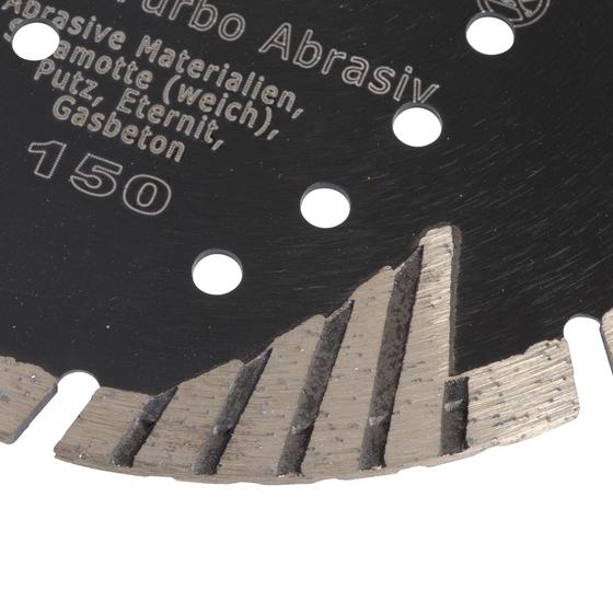 Diamant Trennscheibe <br> Ø 125 - 150 mm <br> Typ Piranha abrasiv <br> für weiche Baustoffe
