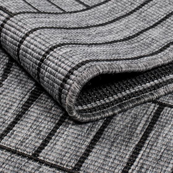 DUO Rug wendbarer Teppich antrazit grau