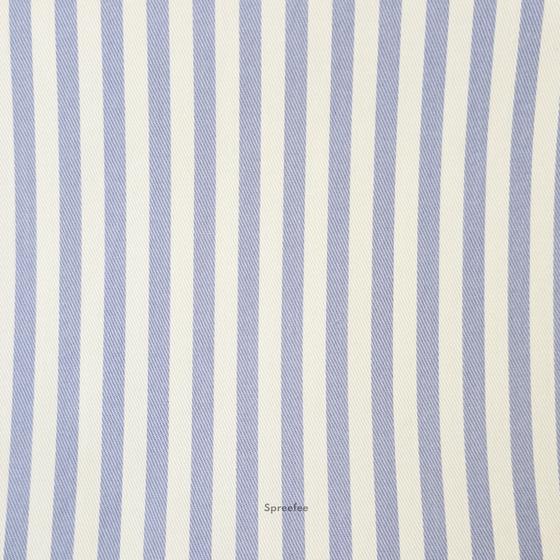 blaulila-weiß gestreifter Baumwoll-Twill Stoff mit feiner Köperbindung – ideal für das Nähen von Taschen und Accessoires