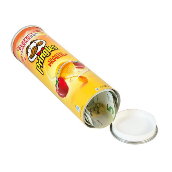 Geheimversteck, Pringles Classic Paprika, geschlossen und offen