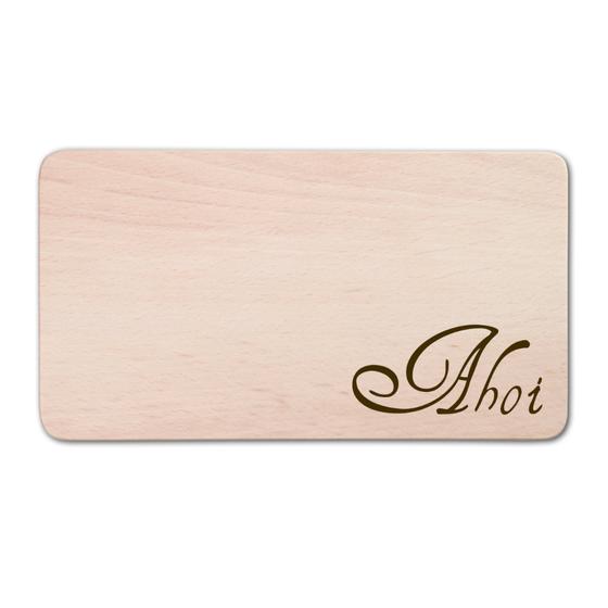 Frühstücksbrettchen mit Gravur "Ahoi"