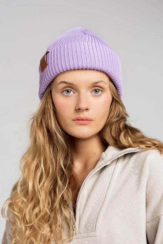 Hat warm thick, Violett 100% Baumwolle
