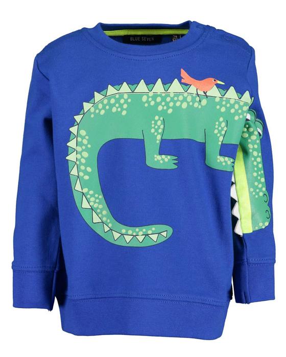 Sweatshirt "Krokodil", Biobaumwolle, royal