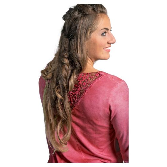 Spirit of OM Shirt 3/4-Arm Peaceful Lotus pink-orchidee