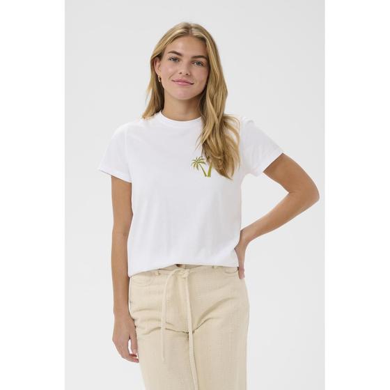 SAINT TROPEZ T-Shirt mit Palme Stickerei ReeceSZ 30515233 - weiß-grün