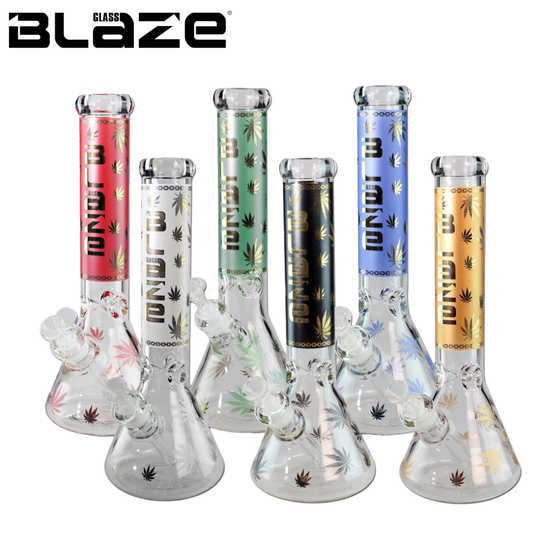 Glasbong, BLAZE®, Golden Leaf, Farbig