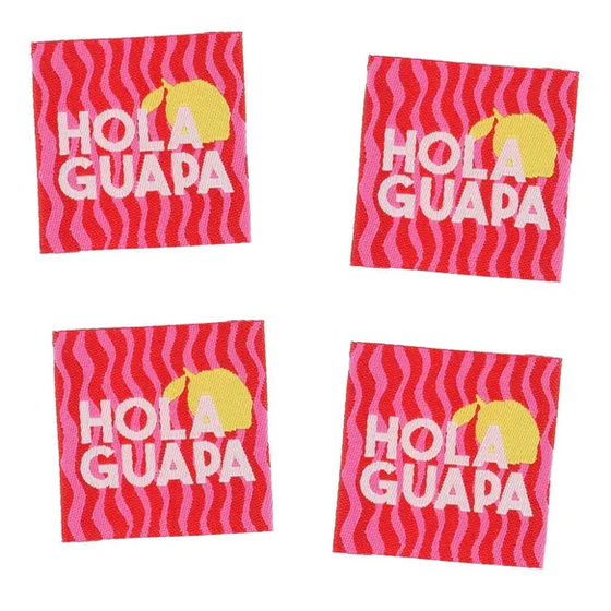 Bunte Bohin Webetiketten mit Sprüchen zum Aufnähen für selbstgenähte Taschen und Accessoires