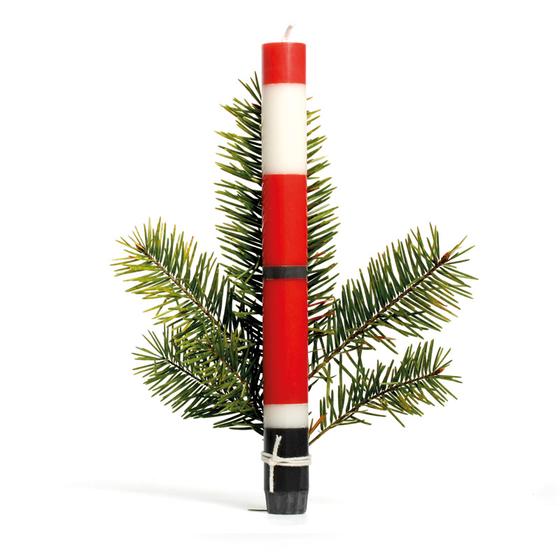 Kleine bunte Kerze Weihnachtsmann