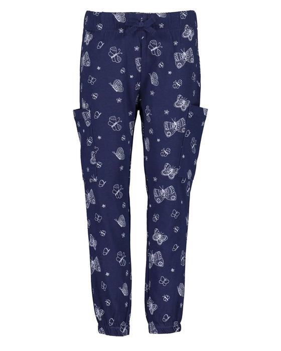 Jerseyhose "Schmetterlinge", reine Baumwolle, ultramarin